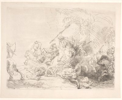 大ライオン狩り 作： Rembrandt van Rijn