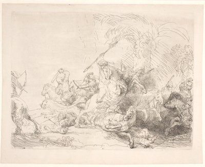 大ライオン狩り 作： Rembrandt van Rijn