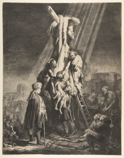 十字架からの降下、1633年。 作： Rembrandt van Rijn