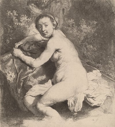 バスでのダイアナ、c。 1631年。 作： Rembrandt van Rijn