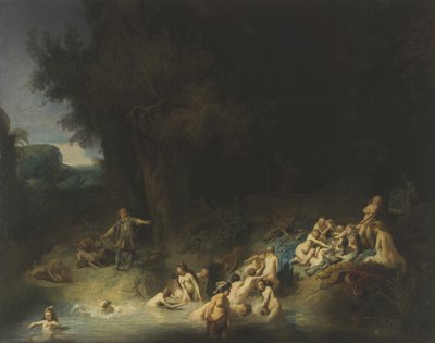 アクティオンとカリストとダイアナ、1634 作： Rembrandt van Rijn