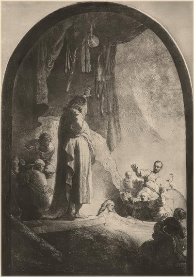 ラザロの復活 作： Rembrandt van Rijn