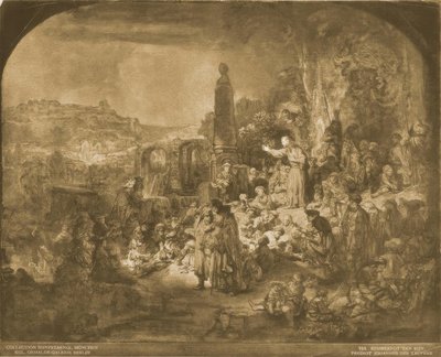 洗礼者ヨハネの説教 作： Rembrandt van Rijn