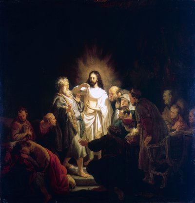 疑わしいトーマス、1634 作： Rembrandt van Rijn