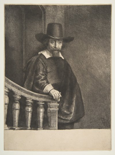 エフライムブエノ、ユダヤ人医師、1647年。 作： Rembrandt van Rijn