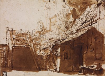 光と影の農家 作： Rembrandt van Rijn