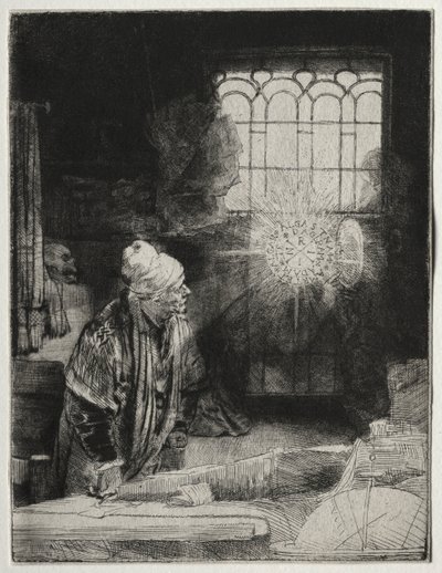 ファウスト、c。 1652年。 作： Rembrandt van Rijn