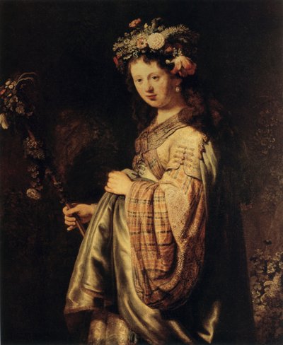 フローラ、1634 作： Rembrandt van Rijn