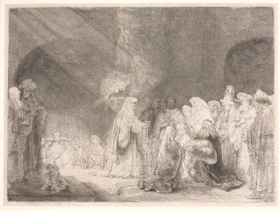 お寺での制作 作： Rembrandt van Rijn