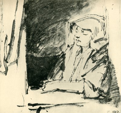ウィンドウで眠っている少女、c1655、1943年。 作： Rembrandt van Rijn
