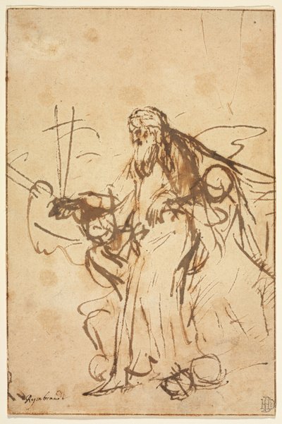天使に支えられた父なる神 作： Rembrandt van Rijn