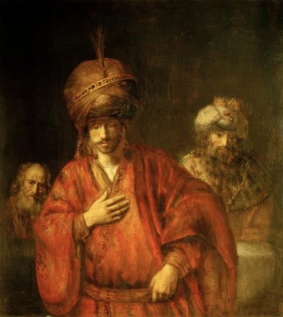 好意のハマン 作： Rembrandt van Rijn