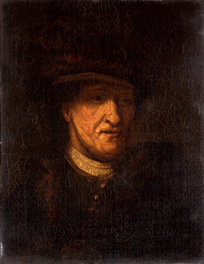 男の頭、1825年 作： Rembrandt van Rijn