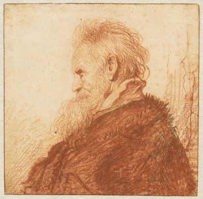 老人の頭 (直腸) 作： Rembrandt van Rijn