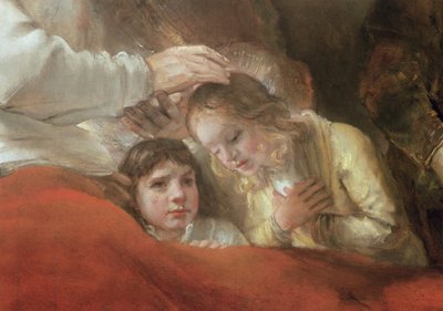 ジョセフの息子を祝福するジェイコブ、1656年（244314の詳細） 作： Rembrandt van Rijn