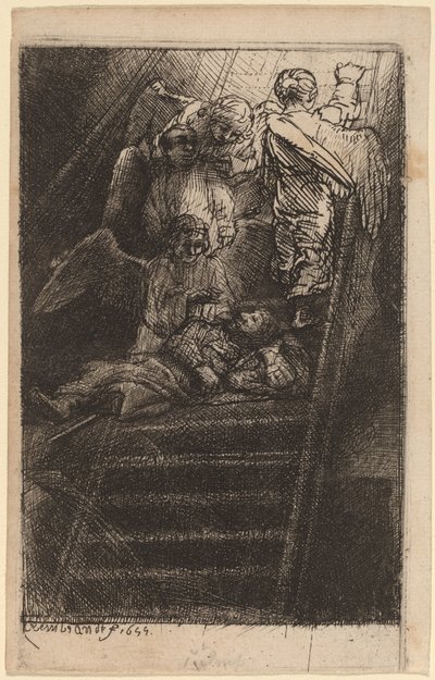 ヤコブのはしご 作： Rembrandt van Rijn
