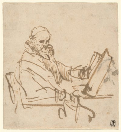 ヤン・コルネリス・シルビウス、説教者 作： Rembrandt van Rijn