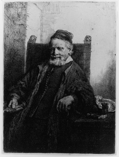Jan Lutma、ゴールドスミス、1656 作： Rembrandt van Rijn
