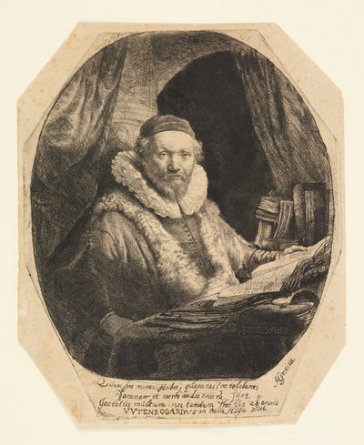 Jan Uytenbogaert (1557–1644)、Remonstrants の説教者 作： Rembrandt van Rijn