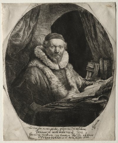 Jan Uytenbogaert、説教者の説教者、1635年。 作： Rembrandt van Rijn
