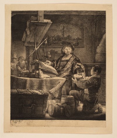 Jan Uytenbogaert、管制官 ("The Goldweighter") 作： Rembrandt van Rijn