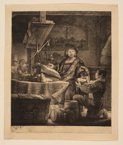 Jan Uytenbogaert、管制官 ("The Goldweighter") 作： Rembrandt van Rijn