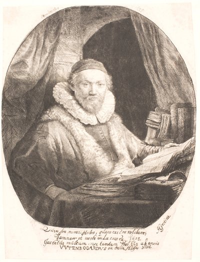 ヤン・ウイテンボガート、アルミニアン反抗派の説教者 作： Rembrandt van Rijn