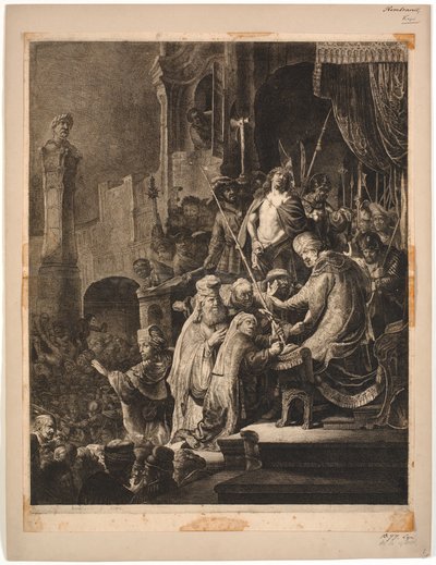 ピラトの前のイエス 作： Rembrandt van Rijn