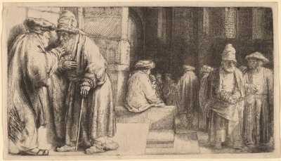 シナゴーグのユダヤ人 作： Rembrandt van Rijn