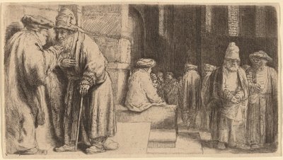 シナゴーグのユダヤ人 作： Rembrandt van Rijn