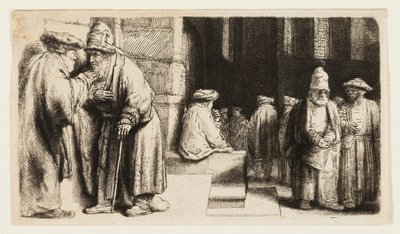 シナゴーグのユダヤ人 作： Rembrandt van Rijn