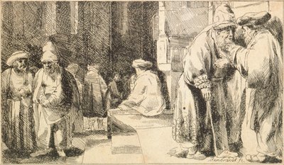 シナゴーグのユダヤ人 作： Rembrandt van Rijn