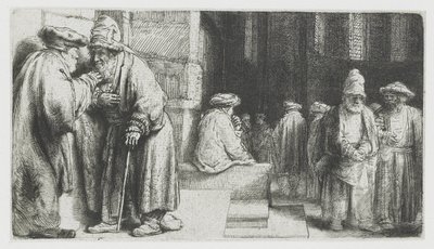 シナゴーグのユダヤ人 作： Rembrandt van Rijn