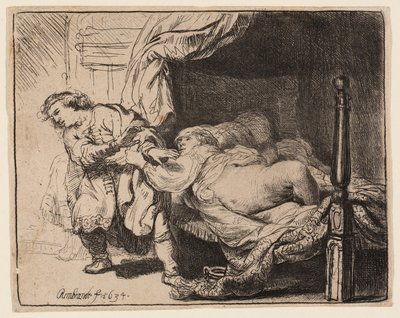 ヨセフとポティファルの妻 作： Rembrandt van Rijn