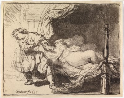ヨセフとポティファルの妻 作： Rembrandt van Rijn