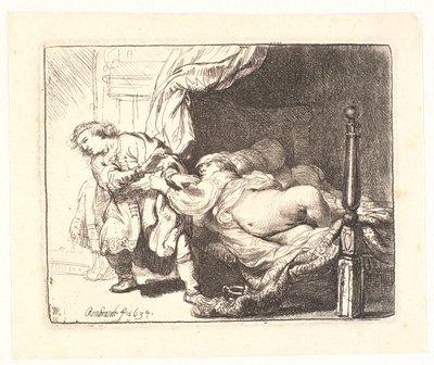 ヨセフとポティファルの妻 作： Rembrandt van Rijn