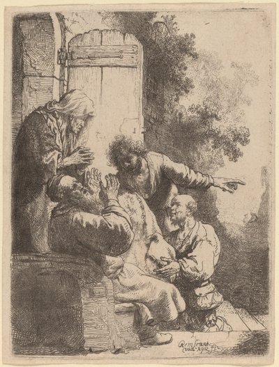 ヤコブにもたらされたヨセフのコート 作： Rembrandt van Rijn