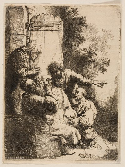 ヤコブに届けられたヨセフのコート 作： Rembrandt van Rijn