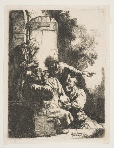 ヨセフのコートがジェイコブにもたらされた。 1633年。 作： Rembrandt van Rijn