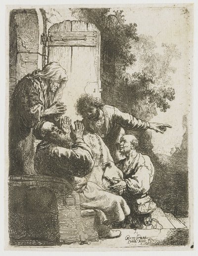 ヤコブにもたらされたヨセフのコート 作： Rembrandt van Rijn