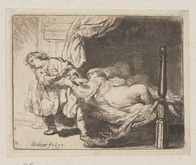 ヨセフとポティファルの妻 作： Rembrandt van Rijn