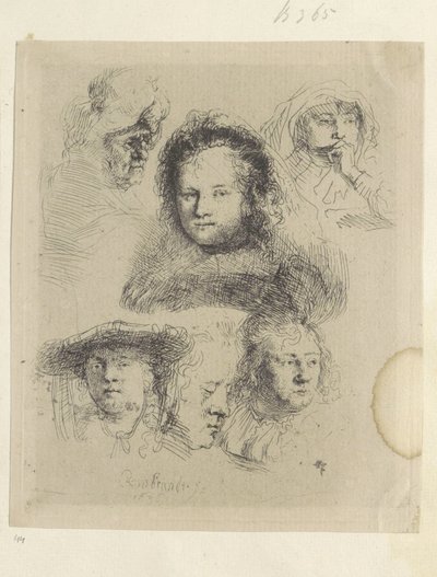 Kopstudies van Saskia en anderen 原画集85点（連載タイトル） 作： Rembrandt van Rijn