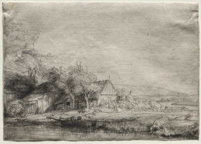 牛のいる風景 作： Rembrandt van Rijn