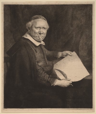 リーヴェン・ヴィレムス・ファン・コッペノール：『大判の版画』 作： Rembrandt van Rijn