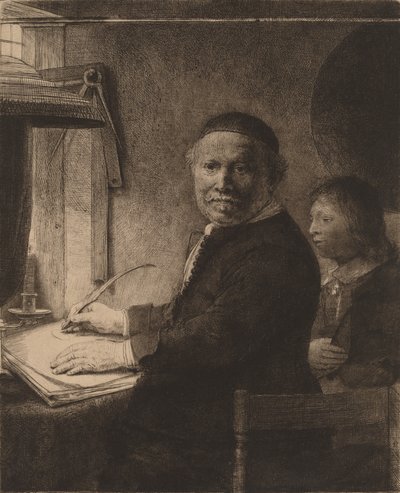 Lieven Willemsz van Coppenol: the Smaller Plate, c. 1658年。 作： Rembrandt van Rijn