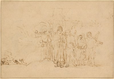 ソドムを去るロトとその家族 作： Rembrandt van Rijn