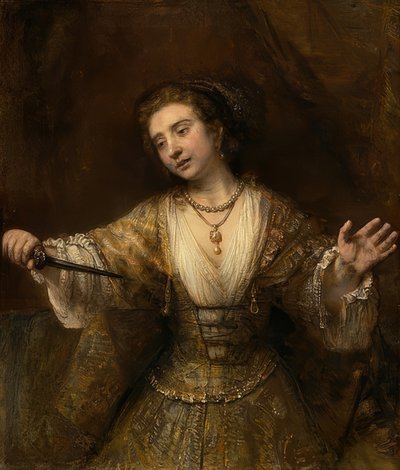 ルクレティア。 1664 作： Rembrandt van Rijn