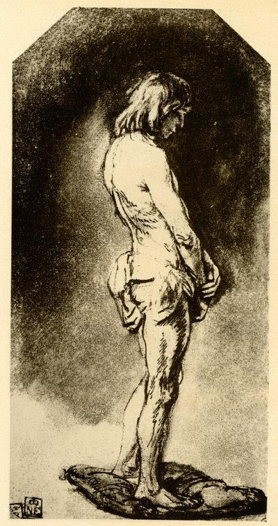 男性ヌード 作： Rembrandt van Rijn