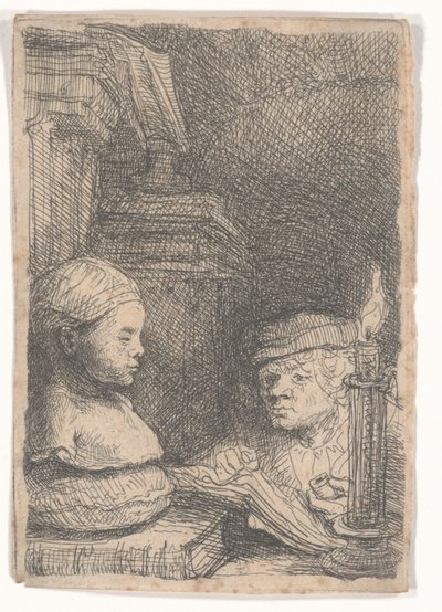 キャストから描く男 作： Rembrandt van Rijn