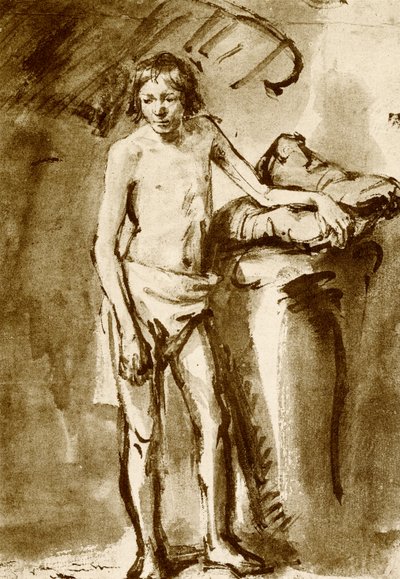 若者のためのヌードドローイング 作： Rembrandt van Rijn